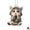 A, variant on QAOlDH Acrylic 2D Cat Car Hanging Decoration Home Office Backpack Auto Rearview Mi