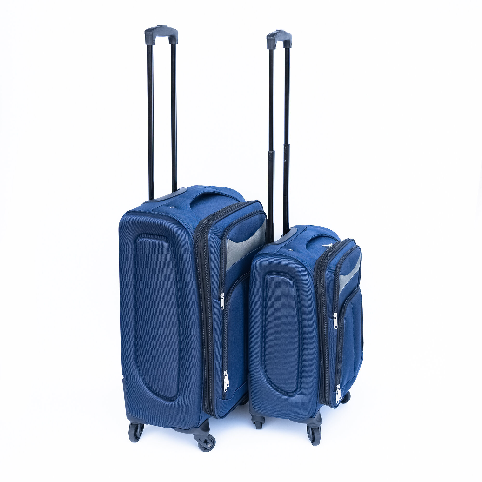 Hardside Suitcase, (20+24) Two-piece suitcase suitcase set Oxtrolley case without password lock universal wheel BLUE, Navy Blue Hardside Luggage,Oxfabric Hardside Checked Luggage