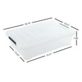 thumbnail image 2 of Oymlclivisa 40 Quart Clear Plastic Underbed Storage Bins with Wheels, Large Plastic Latching Storage Boxes, 3 Packs, 2 of 8