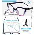 thumbnail image 3 of MARE AZZURO Cat Eye Reading Glasses Women Retro Cute Readers 1.0 1.25 to 6.0 (3 Colors),Composite Lens(Purple, 2.00), 3 of 6