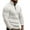 White, variant on VSSSJ Quarter Zip Sweater for Men Slim Fit Casual Cable Knitted Stand Collar Long Sleeve Pullover Vintage Warm Mock Neck Winter Sweater Tops Brown L
