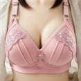 thumbnail image 4 of Fnooota Womens Push-up Bras with Lace, Full Coverage Comfort Adjustable Seamless Wireless Bras Pink Size 36-46(BC), 4 of 8
