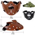 thumbnail image 4 of Hannibal Lecter Mask Cosplay The Silence of The Lambs Half Face Killer Prop Resin, 4 of 5