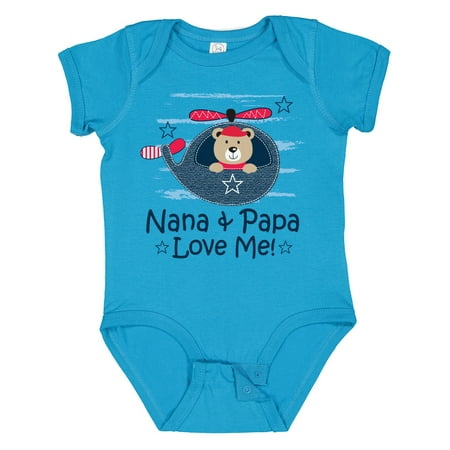 

Inktastic Nana and Papa Love Me Grandson Gift Baby Boy Bodysuit