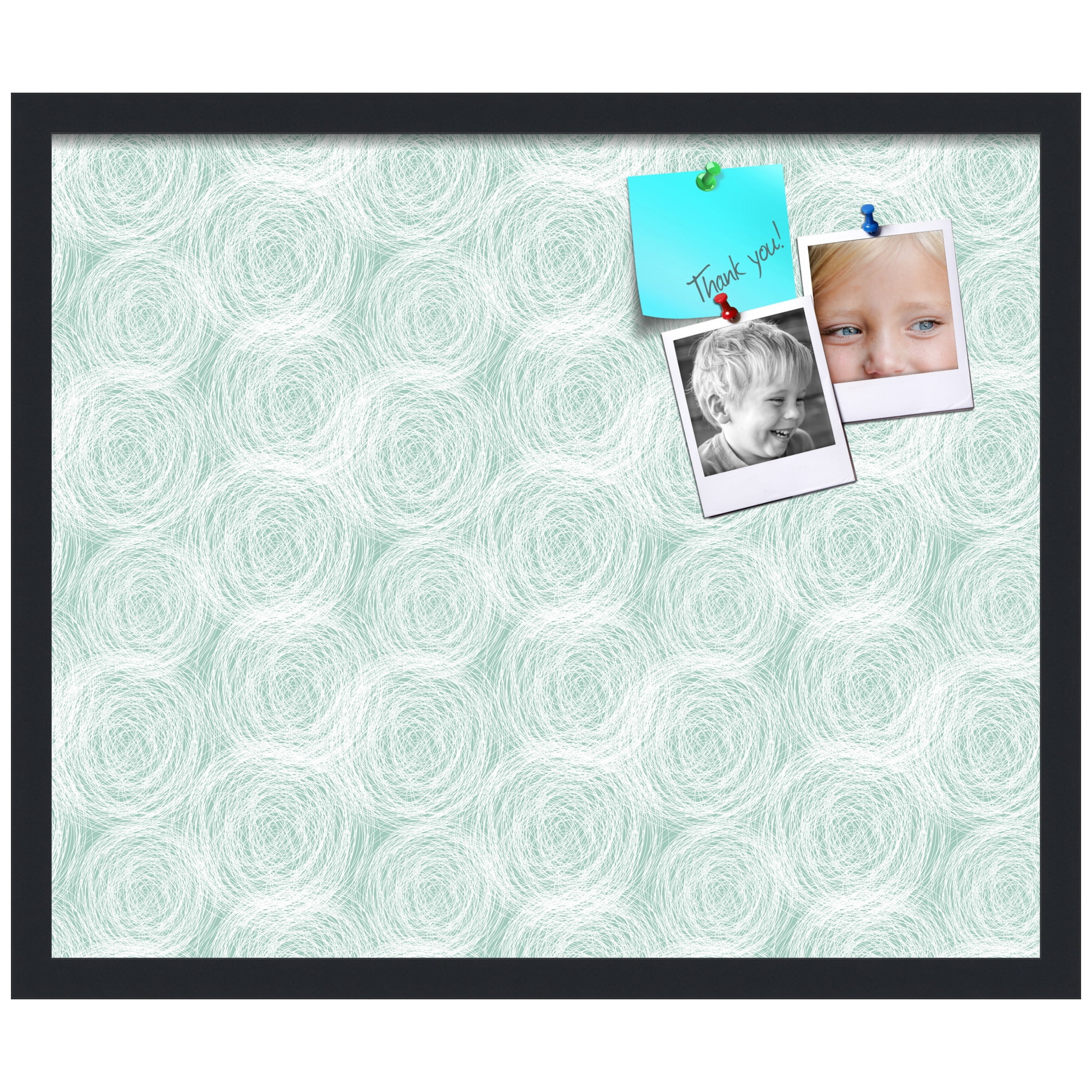 PinPix ArtToFrames 22x18 Custom Cork Bulletin Board    Poster Board Has a Fabric Style Canvas Finish, Framed in Satin Black (PinPix-1926)