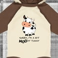 thumbnail image 4 of Inktastic Sorry, I'm a Bit Moody Today Cute Cow Pun Boys or Girls Long Sleeve Baby Bodysuit, 4 of 5