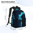 thumbnail image 2 of Fuzoiu Blue Marble And Gold Print School Backpack for Teens,Large Bookbag,Lightweight Laptop Bag for Travel, Work, School & Outdoor Adventures, 2 of 6