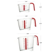 PrepSolutions 3 Piece Liquid Measuring Cup Set with Easy Read Measurements