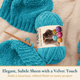 thumbnail image 3 of ComfiTime 3-Pack Velvet Yarn – Bulky #5, OEKO-TEX Certified, Soft Fluffy for Sweaters, Blankets, Scarves, Plush Toys & Home Décor, Crochet/Knitting/Amigurumi, 87.5 Yds/Skein, Machine Washable, Blue, 3 of 18