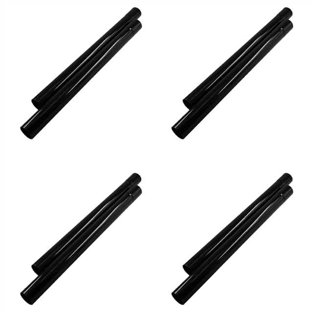 Universal Extension Wands for Vacuum Cleaner, 32mm Inner Diameter Vacuum Hose Plastic Wand Pipe, shown in a set of 8 pieces. The wands are black, made of durable plastic, and measure 45cm in length. Designed to extend the reach of vacuum cleaners, they are compatible with various models, including Eureka and central vacuum systems. Ideal for cleaning high shelves, ceilings, and hard-to-reach corners.