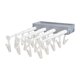thumbnail image 3 of Perchero plegable para calcetines, 20 clips, para colgar en la pared, para ropa interior, con clip plegable gris, 3 of 9