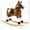 Brown, variant on Toddler Rocking Horse, Pink White Soft Seat Wooden Polyester Frame, Realistic Neighing/Galloping Sounds , 110lbs Capacity for 36  Months