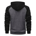 thumbnail image 4 of PMVFHDE Men's Textured Zip Up Hooded Cardigan Sweatshirt Loose Fit Raglan Sleeve Insert Jacket Coat Mens Pullover Hoodie BK3，XXL, 4 of 4