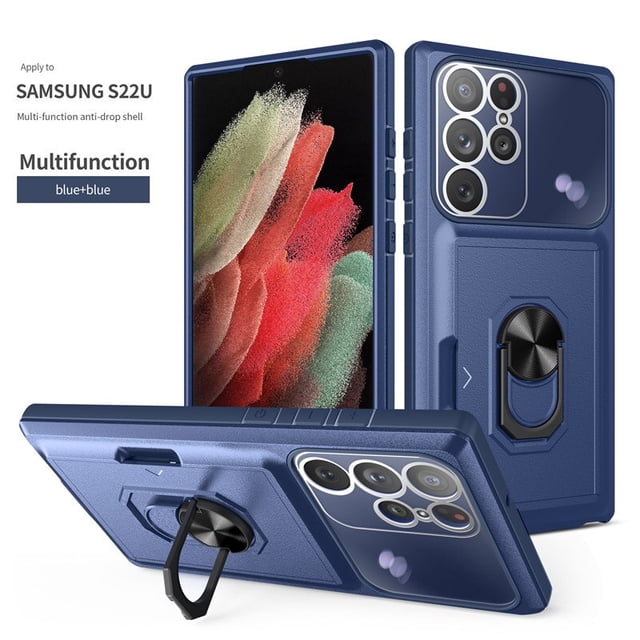 Funda de teléfono a prueba de golpes para Samsung Galaxy S22 Ultra S23 Plus A72 A53 A52 A33 A12, carcasa de anillo magnético Fivean unisex