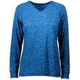 thumbnail image 3 of Holloway Sportswear S Womens Electrify 2.0 V-Neck Long Sleeve Tee Royal Heather 222717, 3 of 4