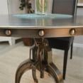 thumbnail image 4 of Carolina Classics Mundra Adjustable Crank Metal Accent Table in Antique Nickel, 4 of 5