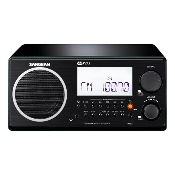 Sangean All in One AM/FM Alarm Clock Radio with Large Easy to Read