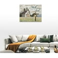 thumbnail image 5 of Loodaent Vintage Church Cross Flower Field 16” x 12” Canvas Art Prints, 5 of 6
