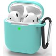 thumbnail image 1 of Silikonhülle Für AirPods Schutzhülle Stoßfeste & Staubdicht Hülle für AirPods Case Kompatibel mit AirPods 1&2 Front-LED Sichtbar Tasche Abdeckung Haut mit Karabiner BANYUO Electrónica, 1 of 3