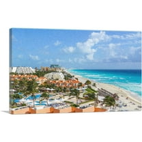 ARTCANVAS Cancun Painting Home decor Canvas Art Print - Size: 26" x 18" (0.75" Deep)