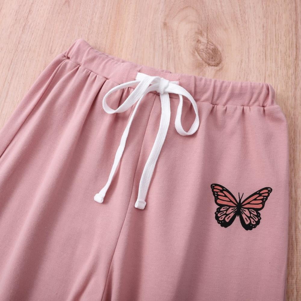 Capri Fille Pony Tails Taille 14, Denim Bleu à Motifs Papillons, Neuf Sans étiquette