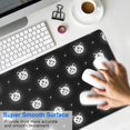thumbnail image 4 of Long Mouse Pads for Desk,Black White Cat Moon Star Pattern Desk Mats on Top Of Desks, Desk Mouse Pad Extra Large with 3mm Non-Slip Base and Stitched Edge for Gaming,Office,Work,Home 35.4"x15.7", 4 of 6