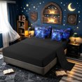 thumbnail image 4 of meiyoeat Blue Lightning Dragon Queen Bedding for Boys Girls, Galaxt Planet Animal Bedding Comforter Set Queen, Blue, Black Reversible, 7 Pieces, 4 of 5