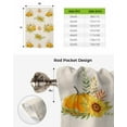 thumbnail image 6 of Fall Pumpkins Tie Up Curtains for Kitchen Bathroom Bedroom Windows 45 Inch Length, Thanksgiving Botanical Sunflowers Rustic Balloon Drape Curtains Shade Rod Pocket Drapery Curtain Panel, 42"x45", 6 of 7