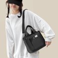 thumbnail image 1 of Bolso Mujer Lona Bandolera Simple Sólido Hobo Adolescente Niñas Monedero Negro, 1 of 6