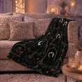 thumbnail image 6 of Mystical Black Cat Moons Potion Bottles Vintage decorative motif, Mystical Pet Portrait Pattern, Warm Flannel Blanket for Living Room and Bedroom, Cat Lovers Just Because Gift, Pet Lover Home Decor, 6 of 9