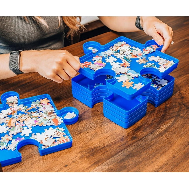 Puzzle Trays for Sorting Jigsaw Puzzle Pieces - 5 in 1 - Puzzle Accessories  Set