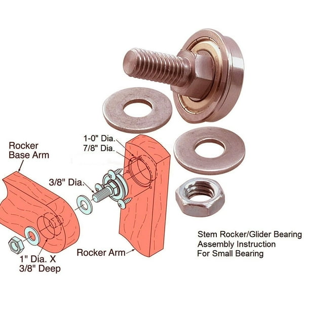 Rocker Bearings 7/8" OD x 3/8" x 1" With Hardware Set of 4 Walmart
