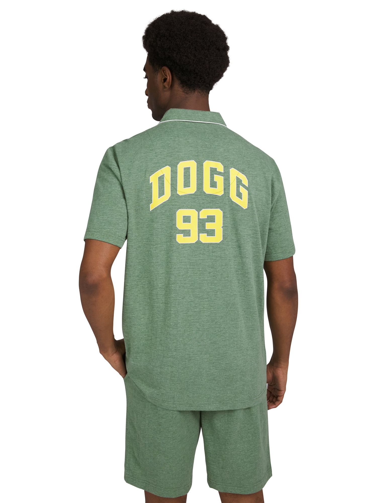 Dogg Supply by Snoop Dogg Men's Notch Collar Shirt and Shorts Pajama Set, 2-Piece