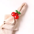 thumbnail image 5 of Masteelf  6 Pcs Napkin Ring Rings with Cherries Wedding Stylish Decor Holders, 5 of 8