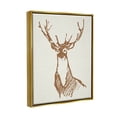 thumbnail image 5 of Stupell Industries Modern Deer Antlers Ink Sketch Doodle Style Graphic Art Metallic Gold Floating Framed Canvas Print Wall Art, Design by Valerie Wieners, 5 of 5