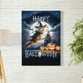 thumbnail image 2 of Happy Halloween Maine Coon Witch Pumpkins Bats Vertical Matte Canvas Poster Cat Lover Kitten Owner Gifts Wall Art Home Decor - 13012, 2 of 5
