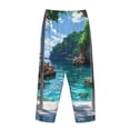 thumbnail image 7 of Fotbe Tropical Paradise Window View Women's Pajama Pants,Sleepwear Pants,Pj Bottoms Drawstring And Pockets-Medium, 7 of 7