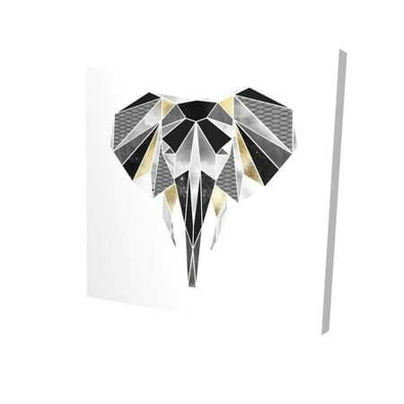 Begin Home Decor 2080-2424-AN476 24 x 24 in. Geometric Elephant Gray Canvas - Home Decor Wall Art