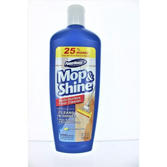 PowerHouse Mop & Shine Multi-Surface Floor Cleaner, Fresh Green Scent, 20 fl oz Bottle