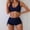 *Navy, variant on ClodeEU Women's Solid Color High Waisted Bikini Set,Tummy Control Bathing Two-Piece Swimsuit Red,Womens Plus XL