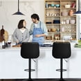 thumbnail image 7 of Waleaf Adjustable Height Quilted Leather Bar Stool, Diamond Black, (Set of 4), 7 of 7