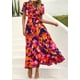 thumbnail image 4 of Vestido largo PRETTYGARDEN para mujer con estampado floral bohemio de verano, 4 of 7