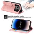 thumbnail image 3 of Wallet Case for iPhone 17 Pro Max Flip Phone Case with Card Slots, Cash Pocket, Kickstand, Magnetic Closure & Wrist Strap, TPU Soft Shell Cover Pink, 3 of 6