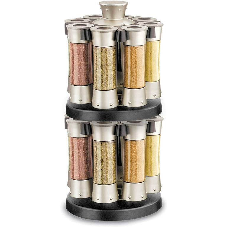 KitchenArt 57010 Select-A-Spice Auto-Measure Carousel Professional Series,  Satin 