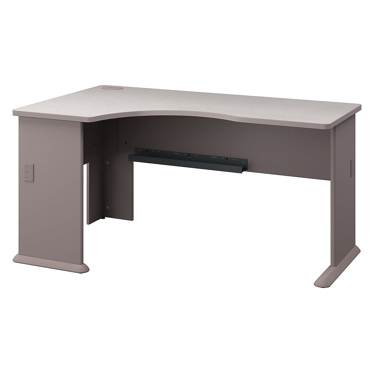 Bush Business Furniture Cubix Left Corner Desk Pewter/White Spectrum