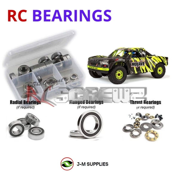 RCScrewZ Rubber Shielded Bearings ara023r for Arrma Mojave 6s BLX 1/7 (ARA106058) Desert Truck | SET