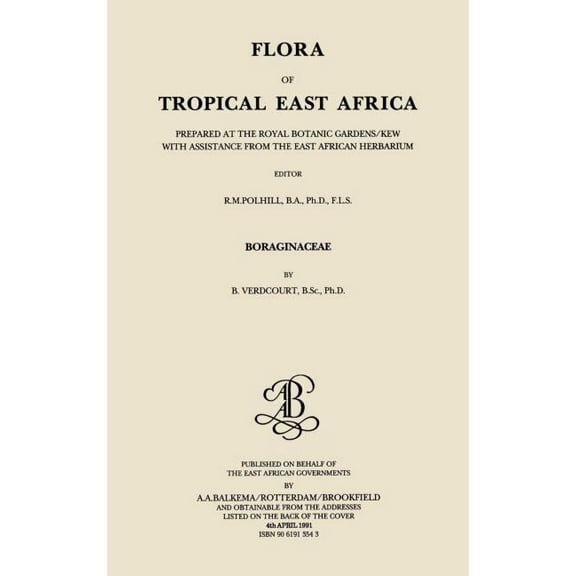 Flora of Tropical East Africa - Boraginaceae (1991), (Hardcover)