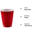 thumbnail image 2 of Apple Red Big Party Pack 16 oz. Plastic Cups, 2 of 2