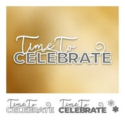 Couture Creations - Elegance Collection - Cutting Die Set - Time To Celebrate Layered Sentiment (4pc)