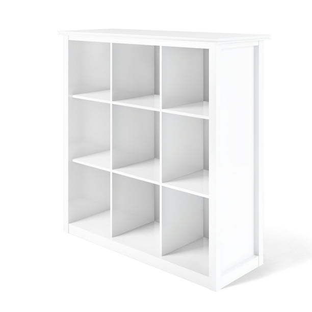 Brooklyn Max Holden Solid Wood 45 Inch X 43 Contemporary 9 Cube Bookcase And Storage Unit In White Com Max Holden Solid Wood 45 Inch X 43, 9 Inch Storage Cube